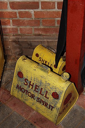 PAIR OF SHELL PETROL CANS - click to enlarge
